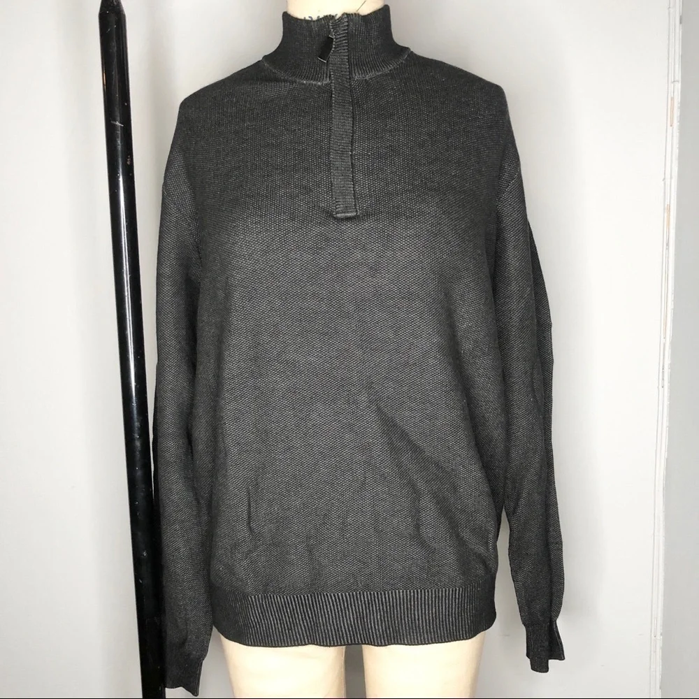 NEW Ike by Ike Behar Zip Waffle-Pique Mens Sweater Size Large - Picture 2 of 7
